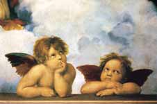 Raphaël : madonne sixtine, détail